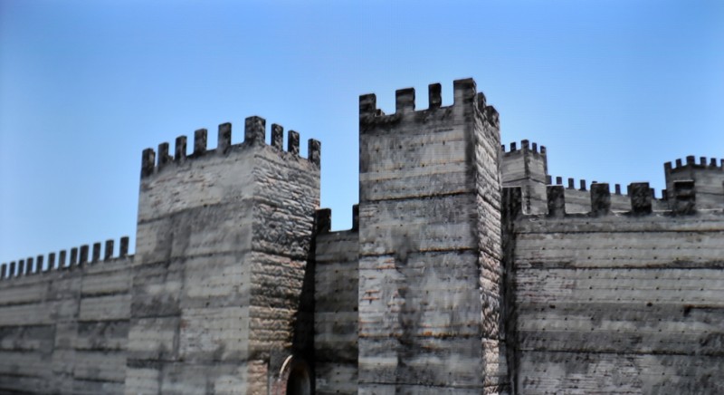 The MUDEM museum and the medieval wall of Molina de Segura