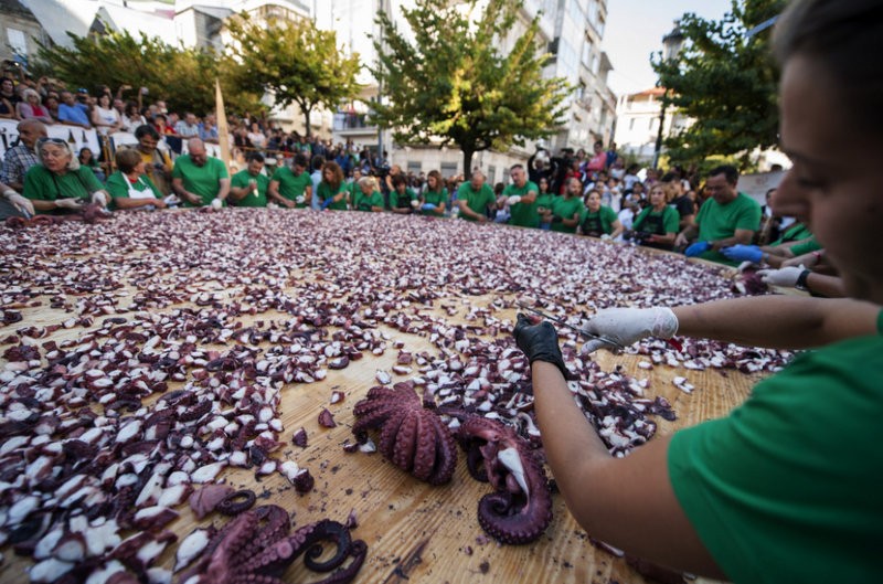 Murcia Today - Giant Octopus Tapa Draws Seafood Lovers To O Carballiño In  Galicia