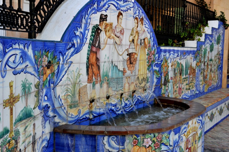 The fountain on Calle Mayor in Abanilla