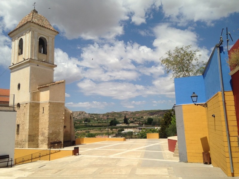 Church tower of Santa María del Arrabal in Jumilla
