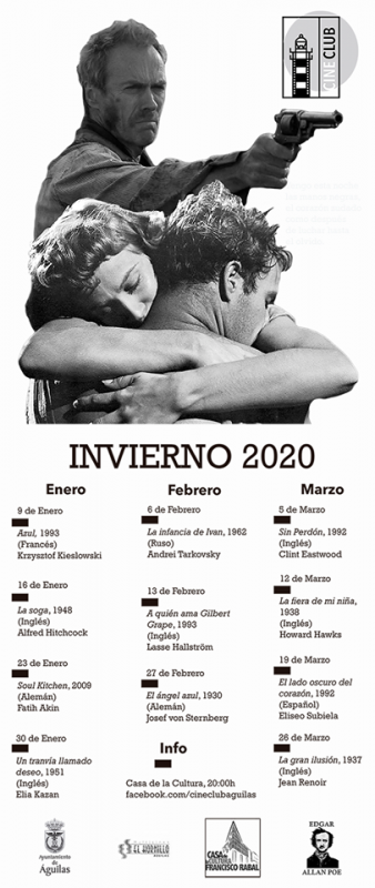 <span style='color:#780948'>ARCHIVED</span> - Águilas cineclub; Classic films for 1€ January to March 2020