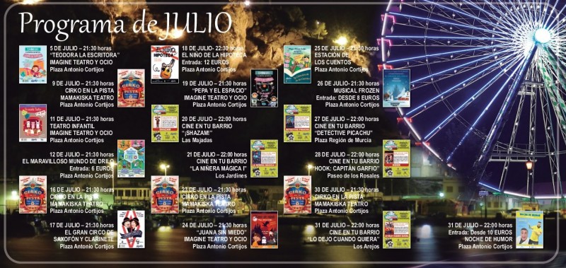 <span style='color:#780948'>ARCHIVED</span> - Águilas entertainments programme for July and August