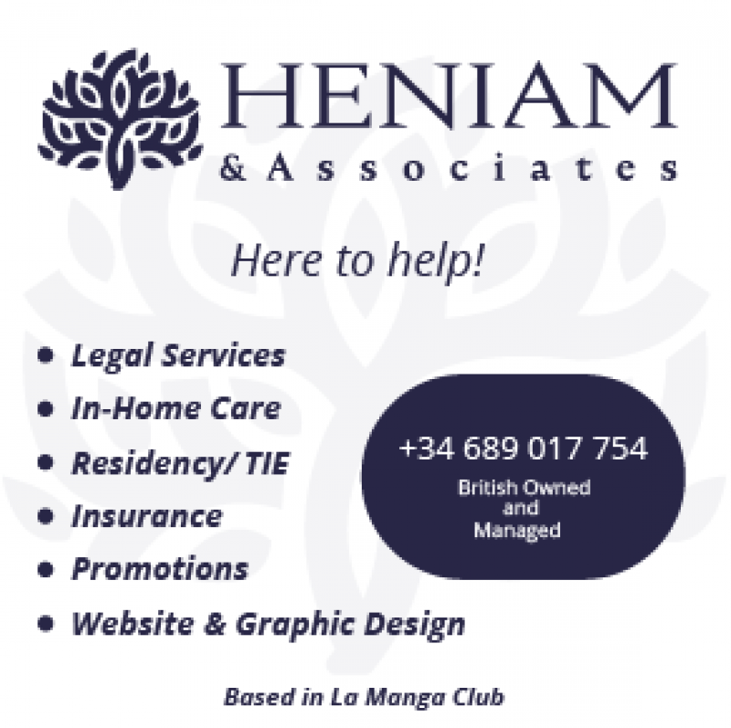 Heniam & Associates La Manga Club providing legal advice, conveyancing and paperwork services
