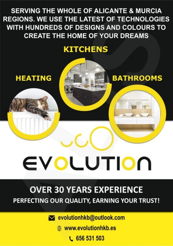 Evolution HKB Alicante province and Murcia region for Kitchens, heating and bathrooms