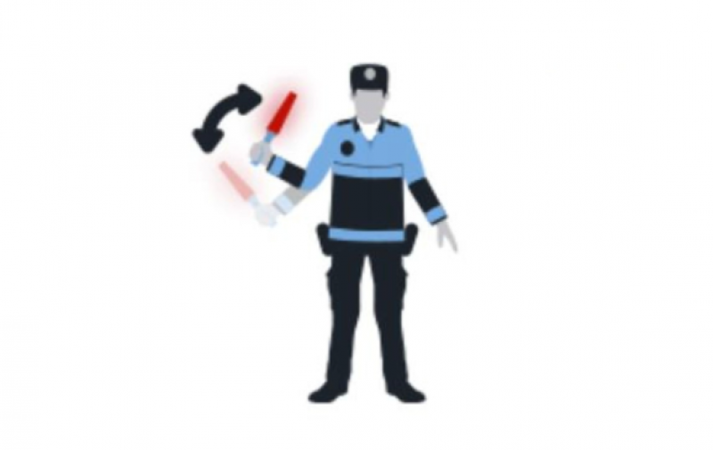 Hand signals commonly used by traffic police in Spain