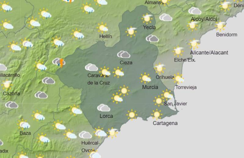 <span style='color:#780948'>ARCHIVED</span> - Hot weather warning this week even as thunderstorms threaten: Murcia weather forecast August 29-September 4