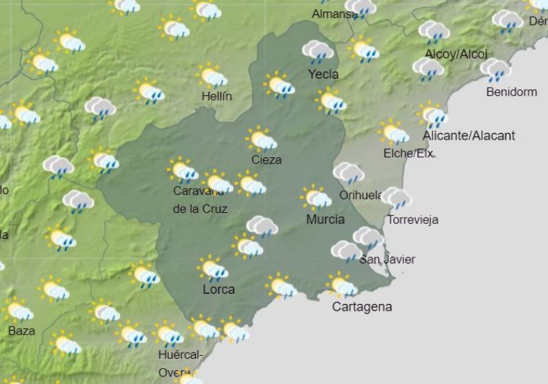 <span style='color:#780948'>ARCHIVED</span> - September showers but some sunny spells: Murcia weather forecast Sept 19-25