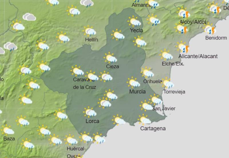September showers but some sunny spells: Murcia weather forecast Sept 19-25