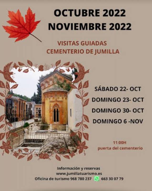 October 22 Free guided tour of the cemetery of Jumilla