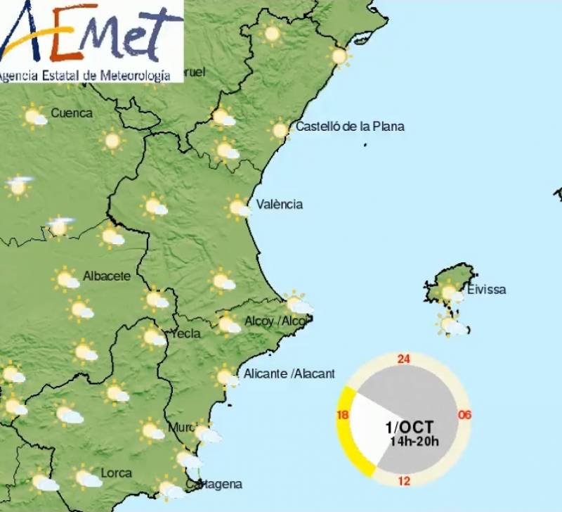 Cooler weekend with cloud and chance of storms: Alicante weather outlook Sept 29-Oct 2