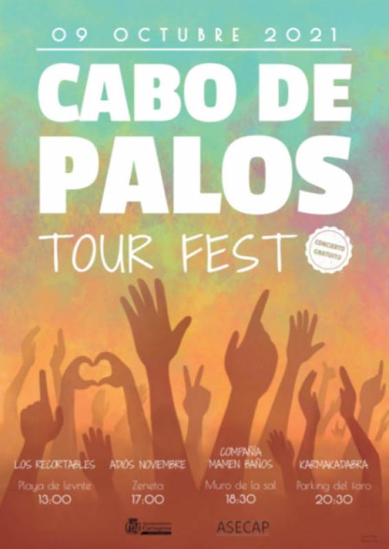 October 8 All day live music at the Cabo de Palos Tour Fest