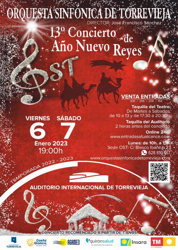 Torrevieja Symphony Orchestra New Year concert: January 6 and 7