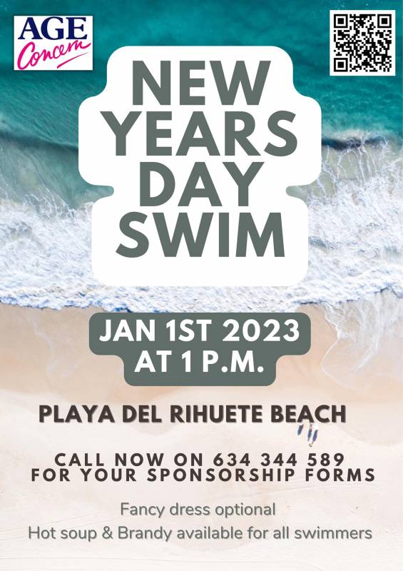 January 1 2023 Age Concern New Years Day Swim Puerto de Mazarron