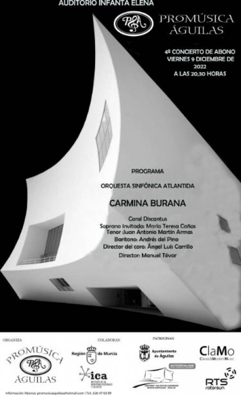 <span style='color:#780948'>ARCHIVED</span> - December 9 Carmina Burana at the Aguilas auditorium