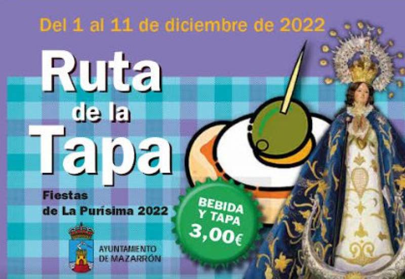 December 1 to 11 Fiestas tapas route in Mazarron