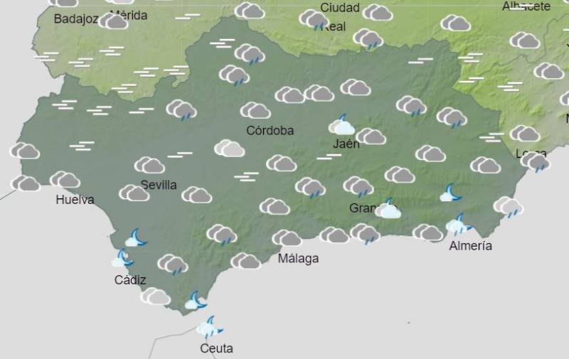 <span style='color:#780948'>ARCHIVED</span> - Showers and storms put Andalusia on yellow alert: Weather forecast December 5-11