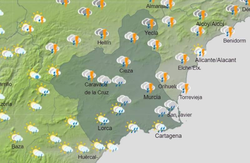 <span style='color:#780948'>ARCHIVED</span> - Murcia prepares for wind, rain and snow: weekly weather forecast February 6-12