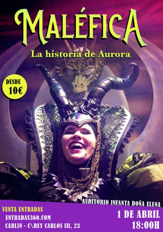 <span style='color:#780948'>ARCHIVED</span> - April 1 Maleficent musical at the Auditorio Infanta Doña Elena in Aguilas