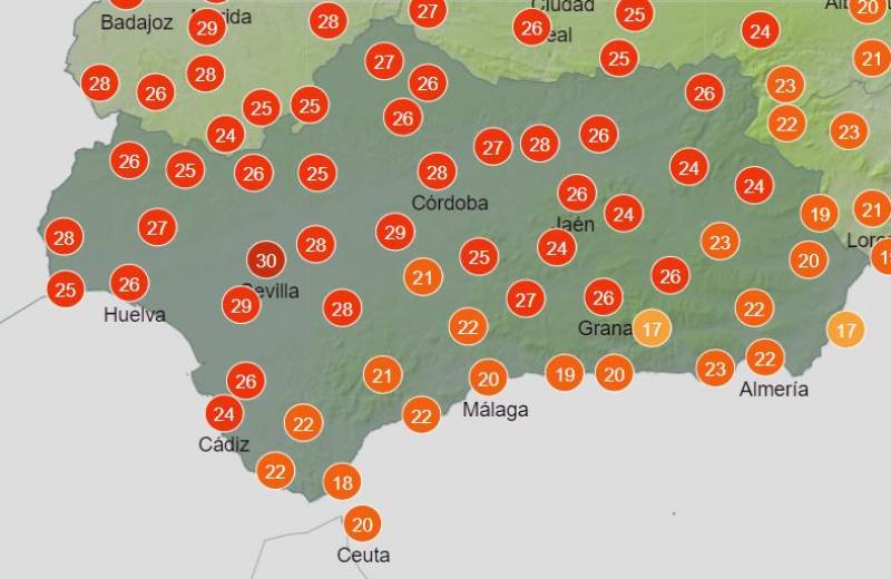 <span style='color:#780948'>ARCHIVED</span> - Dry conditions continue as temperatures soar: Andalucia weather forecast March 27-April 2