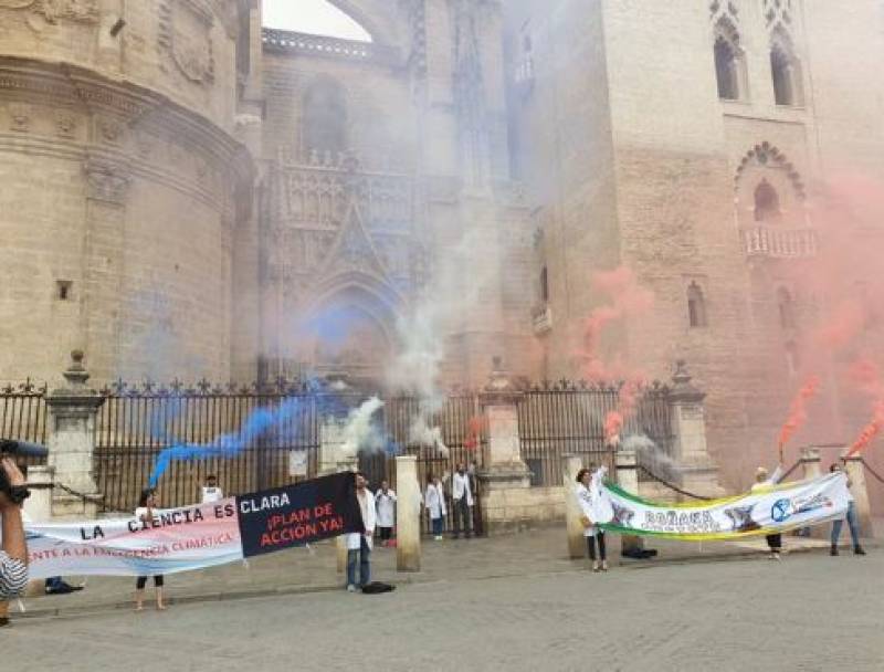 WATCH: Activists chain themselves to Seville Cathedral in dramatic Donana protest