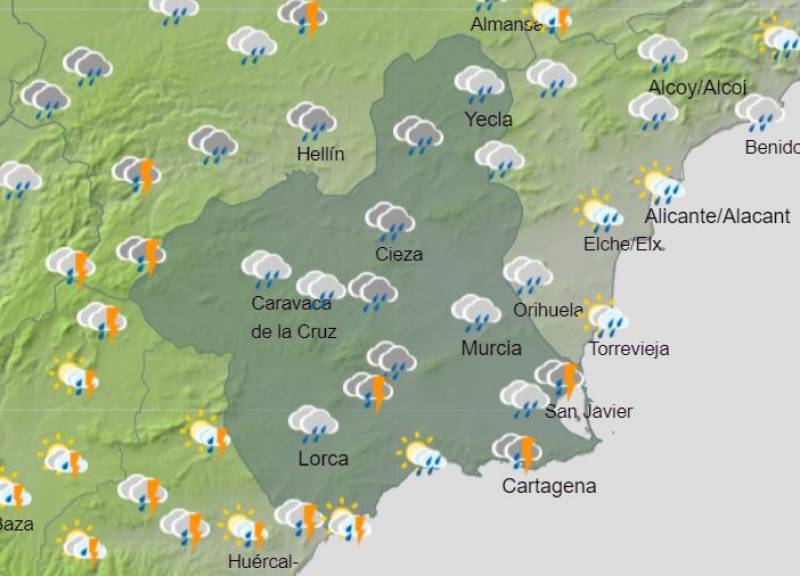 Another rainy week: Murcia weather forecast May 29-June 4