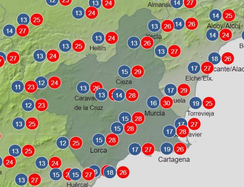 Murcia weather forecast June 5-11: Showers cease and summer begins?