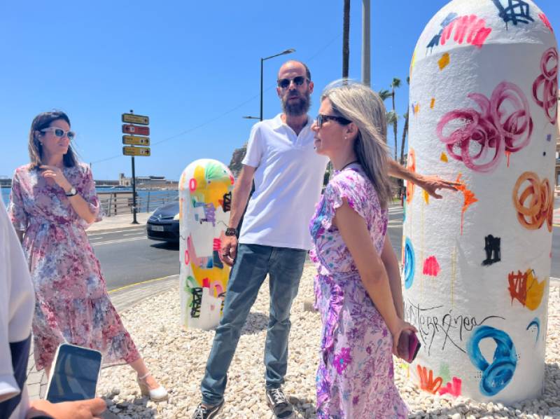 Aguilas roundabout gets a jazzy makeover from local artist