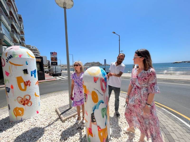 Aguilas roundabout gets a jazzy makeover from local artist
