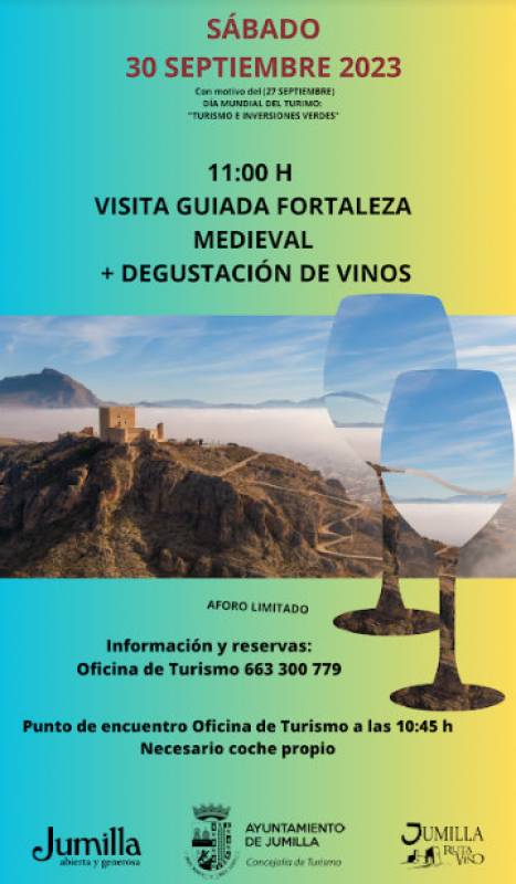 September 30 Guided tour of Jumilla castle followed by a tasting of the local wines