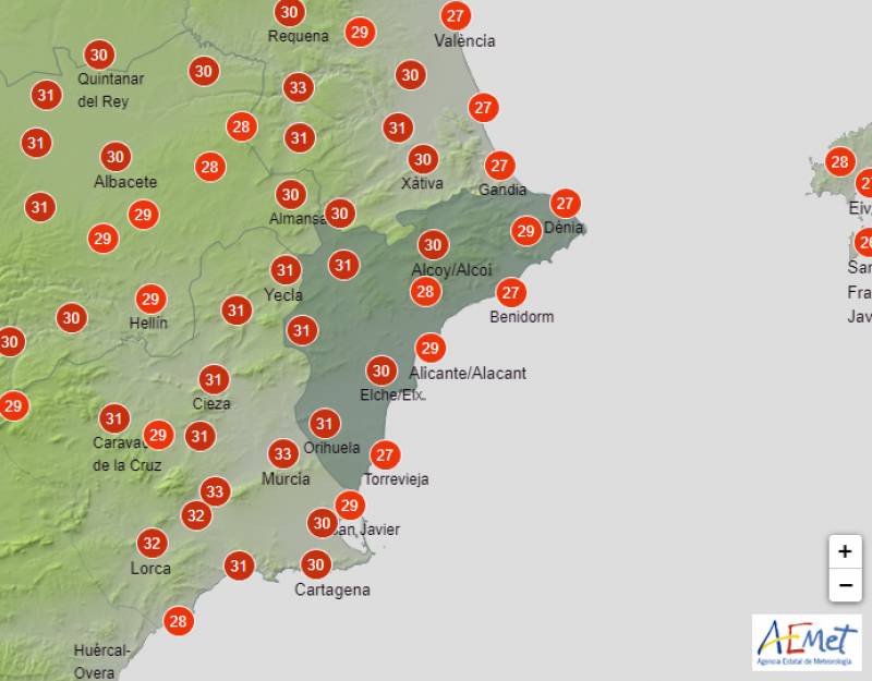 Summer days continue in Alicante: weather forecast Oct 2-5