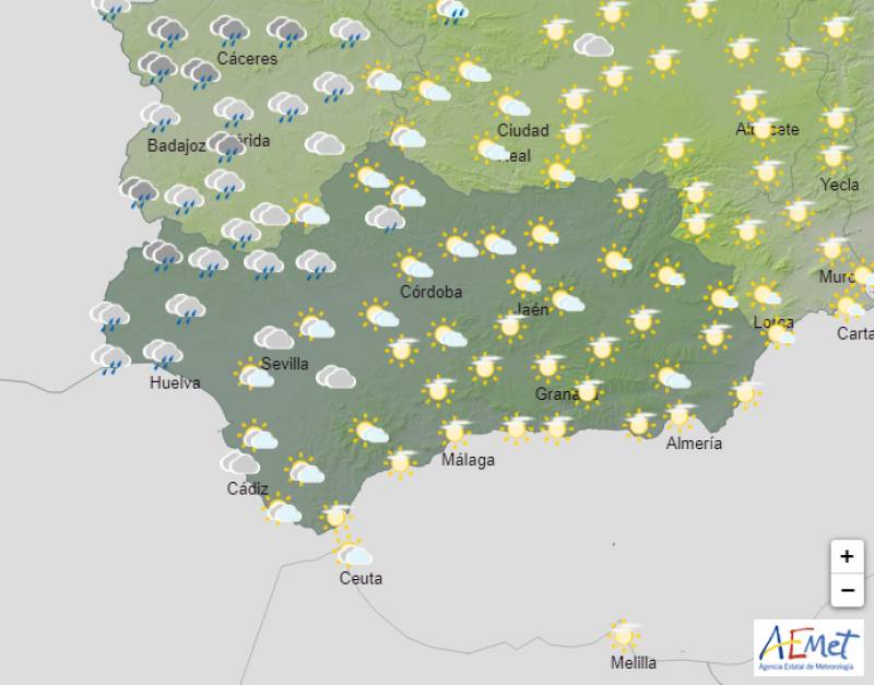 Sunny skies return but the weekend will be showery: Andalucia weather forecast Oct 26-29