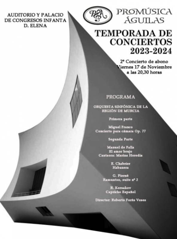 November 17 Flamenco singer Marina Heredia performs classical works at the Aguilas auditorium