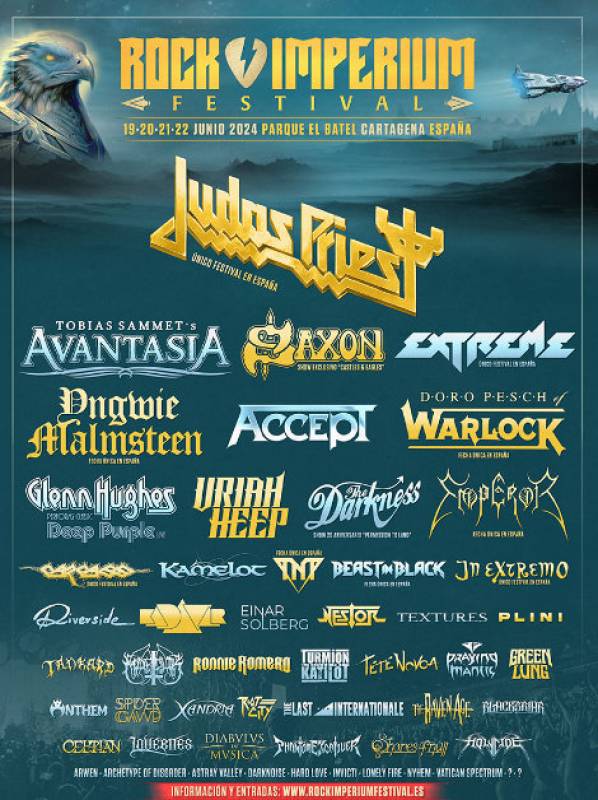 Judas Priest to headline at the 3rd Rock Imperium festival in Cartagena in June 2024