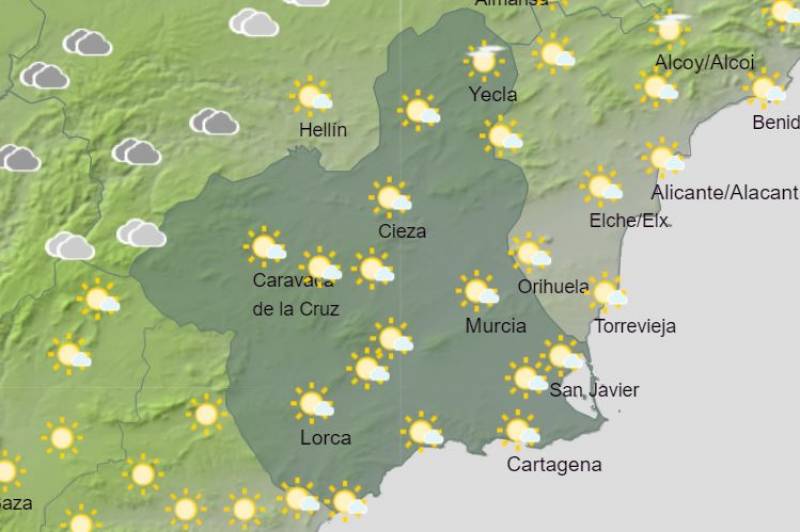 Weather for Armistice weekend: Murcia forecast November 9-12