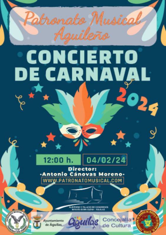 February 4 Carnival concert at the seafront auditorium in Aguilas
