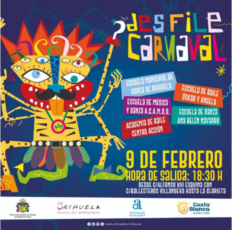 February 9 Orihuela celebrates its annual Carnival parade