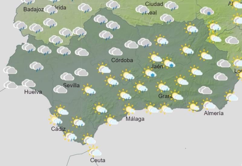 Snow and rain later this week: Andalusia weather forecast February 19-25