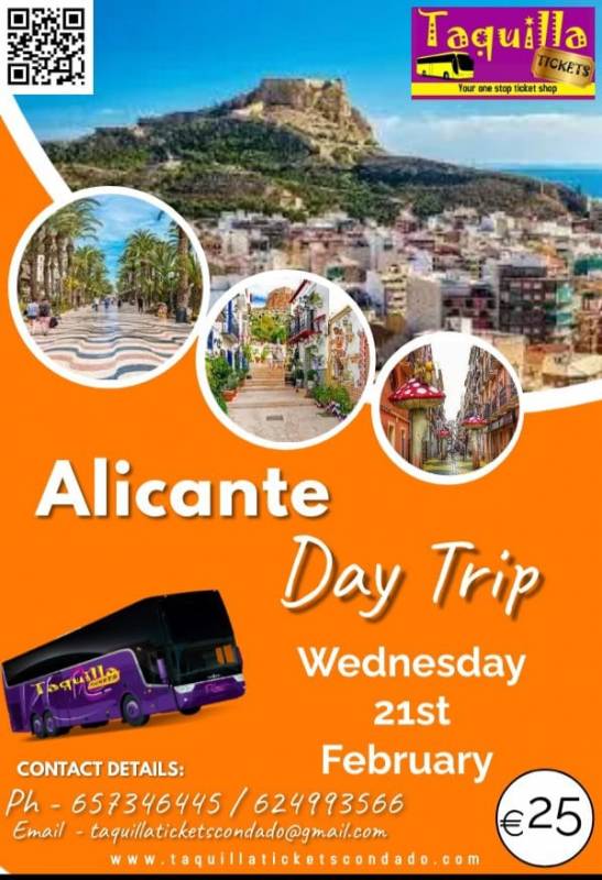 February 21 Taquilla Tickets Alicante City day trip with Noahs Arc animal rescue fundraised