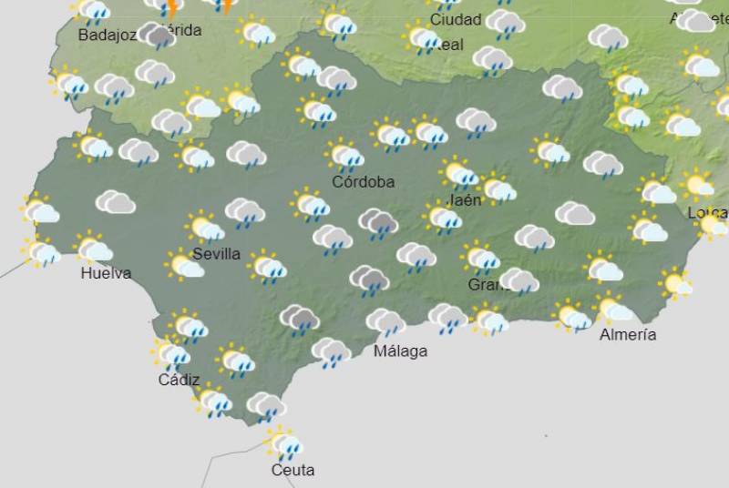 Find out just how much it will rain in Andalusia this weekend: Weather forecast April 26-28
