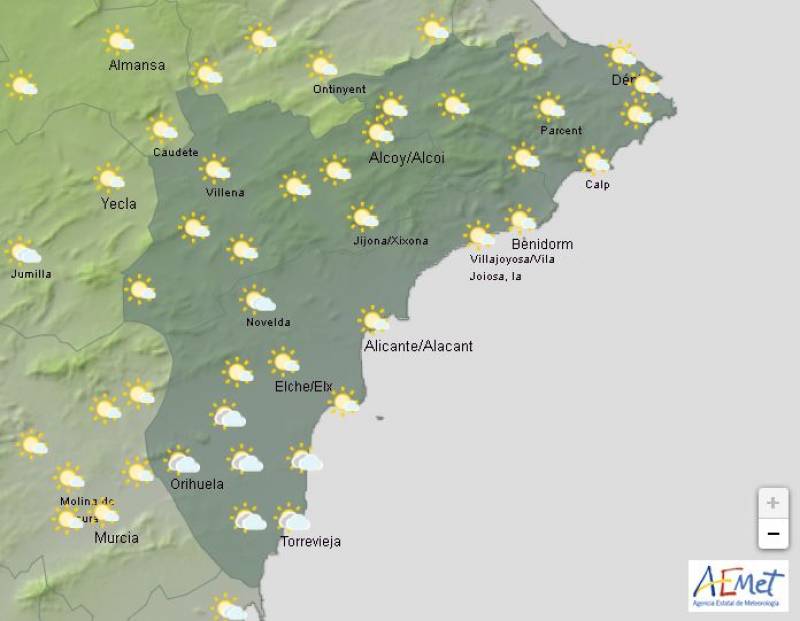 Mild weather continues this weekend: Alicante forecast May 9-12