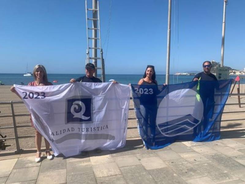 What is the place in Murcia with the most Blue Flags?