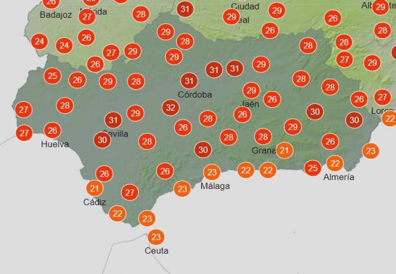Andalusia weekly weather forecast May 13-19: Hot and dry but watch out for the wind