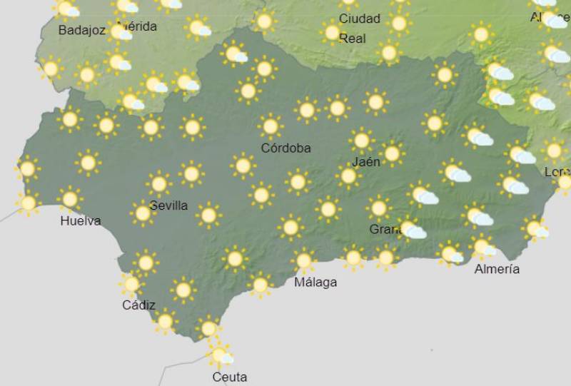 Temperatures hot up to the mid-30s: Andalusia weekly weather forecast May 20-26