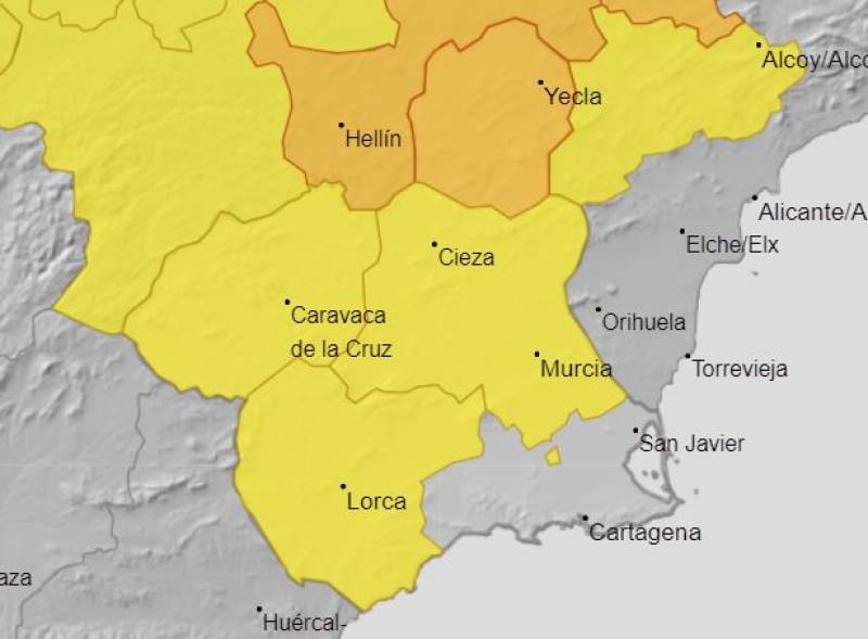 Rain and storms for half the week: Murcia weather forecast June 10-16
