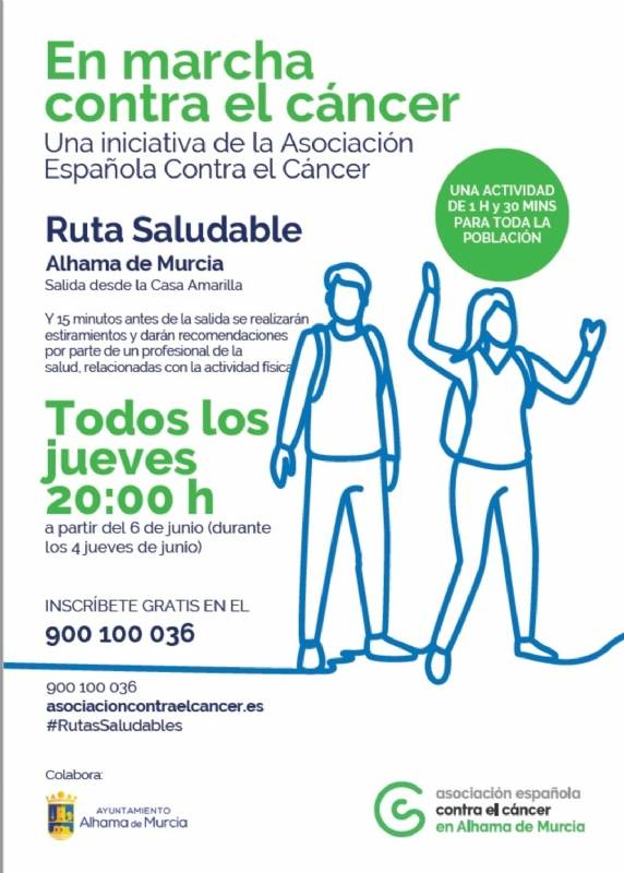 Thursdays in June, healthy walks in the town of Alhama de Murcia
