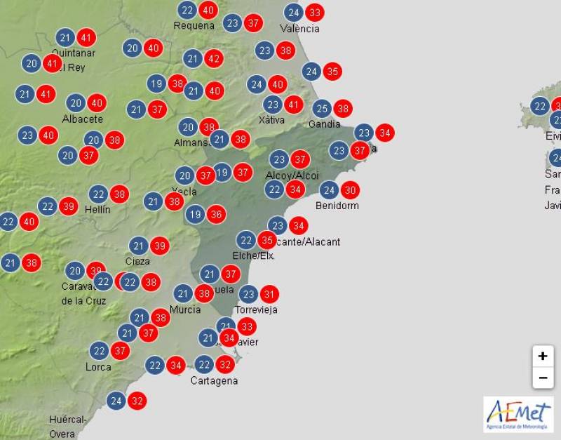 Expect highs of 37 degrees again this week: Alicante weather forecast July 22-25