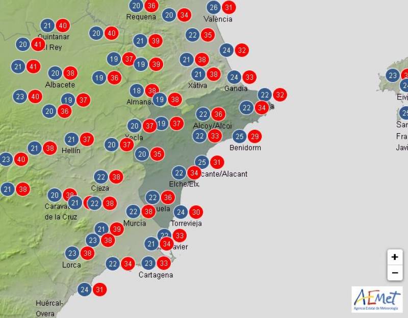 Expect highs of 37 degrees again this week: Alicante weather forecast July 22-25