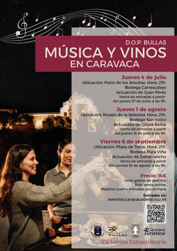 September 6 Music and wine in Caravaca de la Cruz