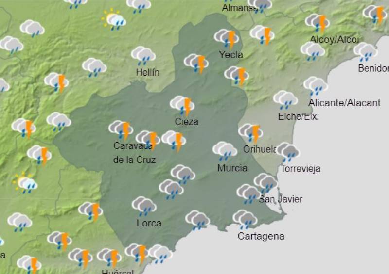 Murcia weekly weather forecast October 21-27: Come rain and shine