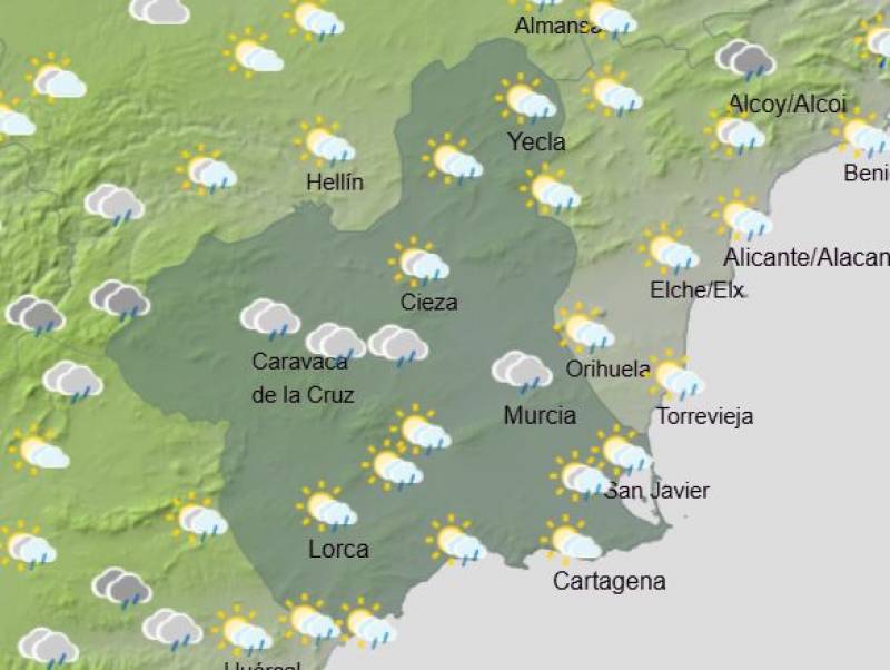 More rain this week, but no alerts: Murcia weekly weather forecast November 4-10